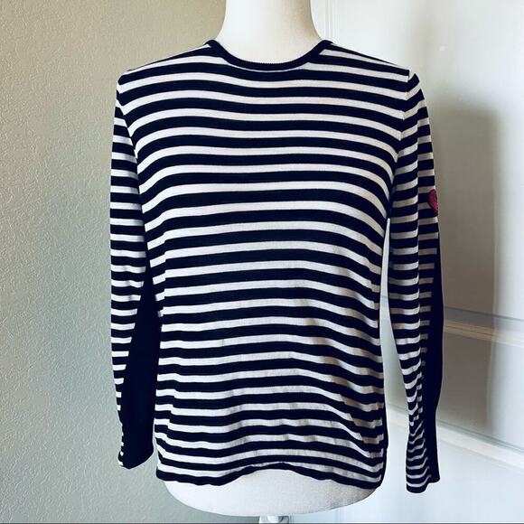 Elliott Lauren Sequin Heart Striped Top - Picture 1 of 7